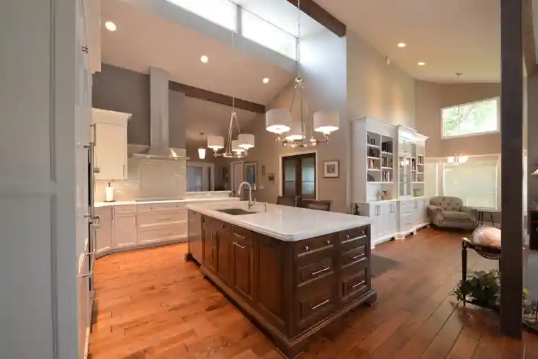 Lewis kitchen with a cherry island